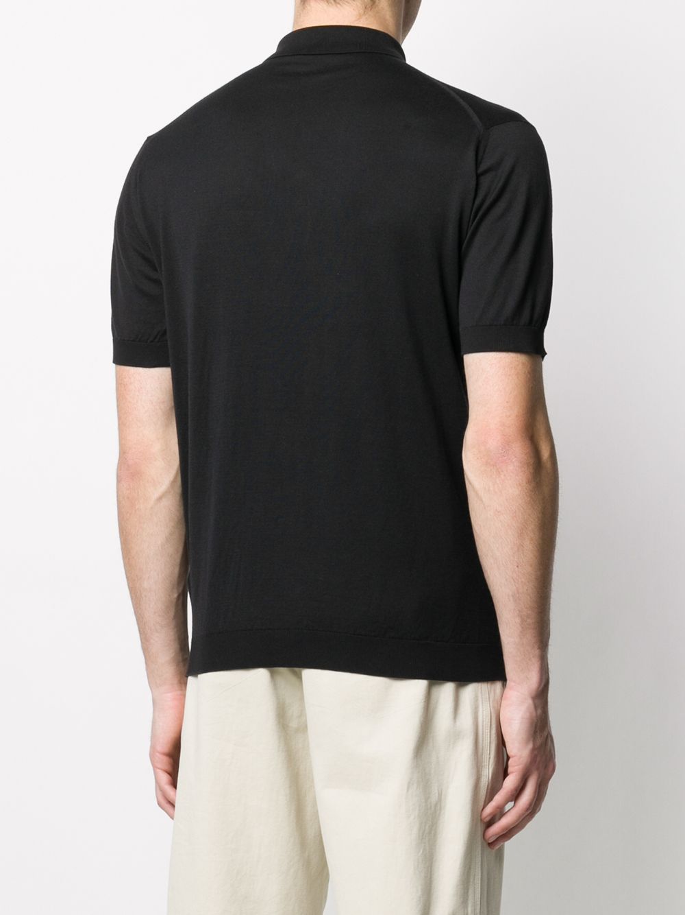 Polo in nero John smedley - uomo 