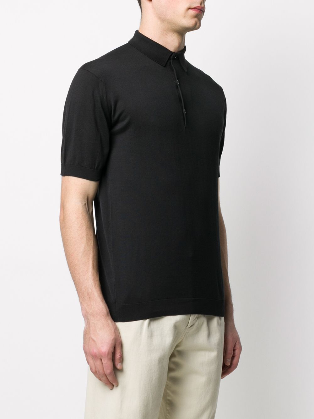 Polo in nero John smedley - uomo 