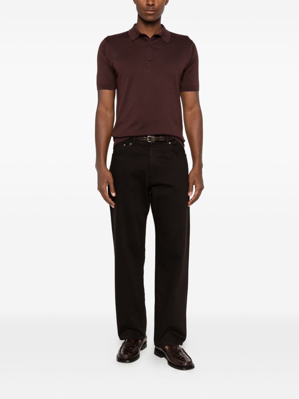 Polo Adrian in viola John smedley - uomo 