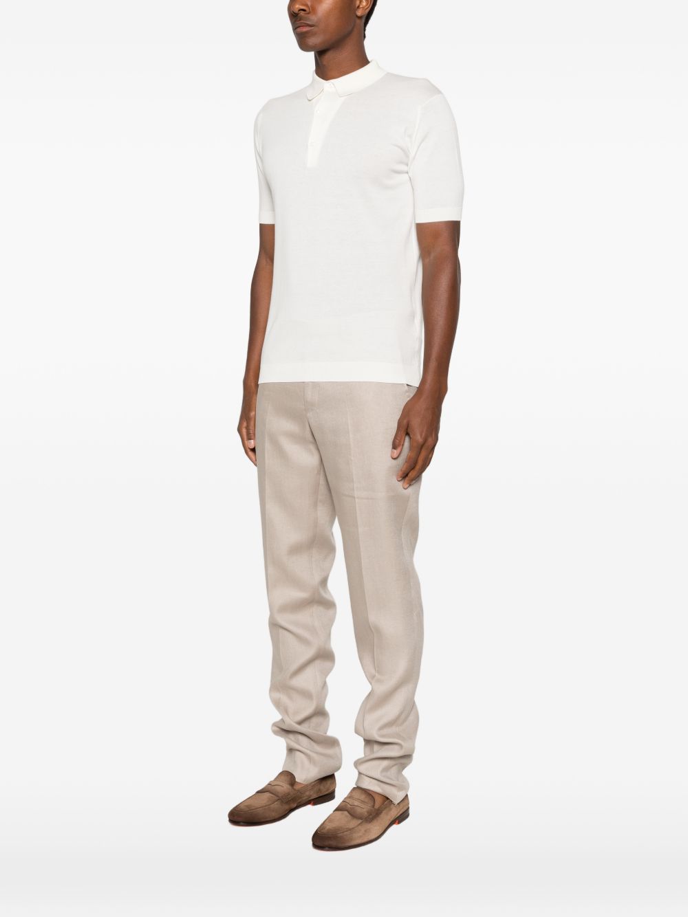 Polo Adrian in bianco John smedley - uomo 