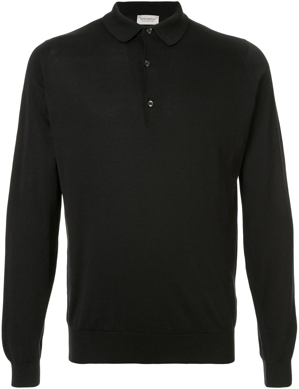 Polo a maniche lunghe in nero John smedley - uomo 