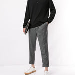 Polo a maniche lunghe in nero John smedley - uomo 
