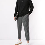 Polo a maniche lunghe in nero John smedley - uomo 