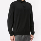 Polo a maniche lunghe in nero John smedley - uomo 