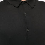 Polo a maniche lunghe in nero John smedley - uomo 
