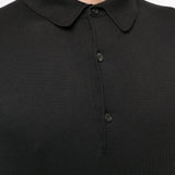 Polo a maniche lunghe in nero John smedley - uomo 