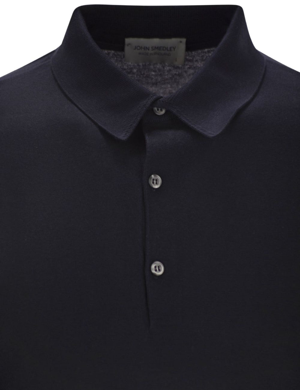 Polo Bradwell a maniche lunghe in blu John smedley - uomo 