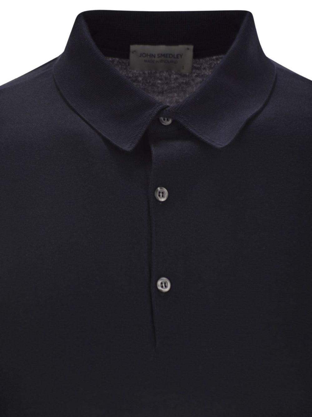 Polo Bradwell a maniche lunghe in blu John smedley - uomo 