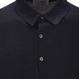 Polo Bradwell a maniche lunghe in blu John smedley - uomo 