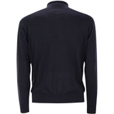 Polo Bradwell a maniche lunghe in blu John smedley - uomo 