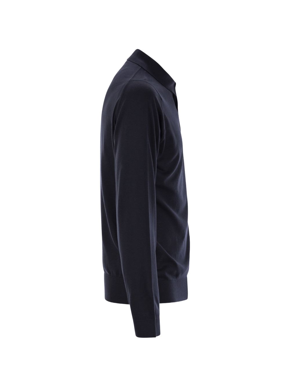 Polo Bradwell a maniche lunghe in blu John smedley - uomo 