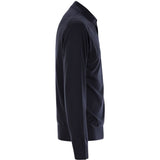 Polo Bradwell a maniche lunghe in blu John smedley - uomo 