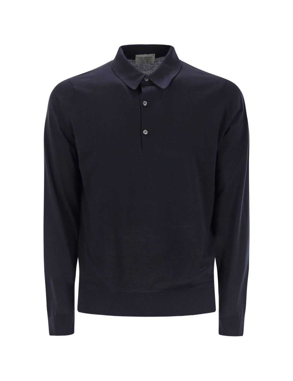 Polo Bradwell a maniche lunghe in blu John smedley - uomo 