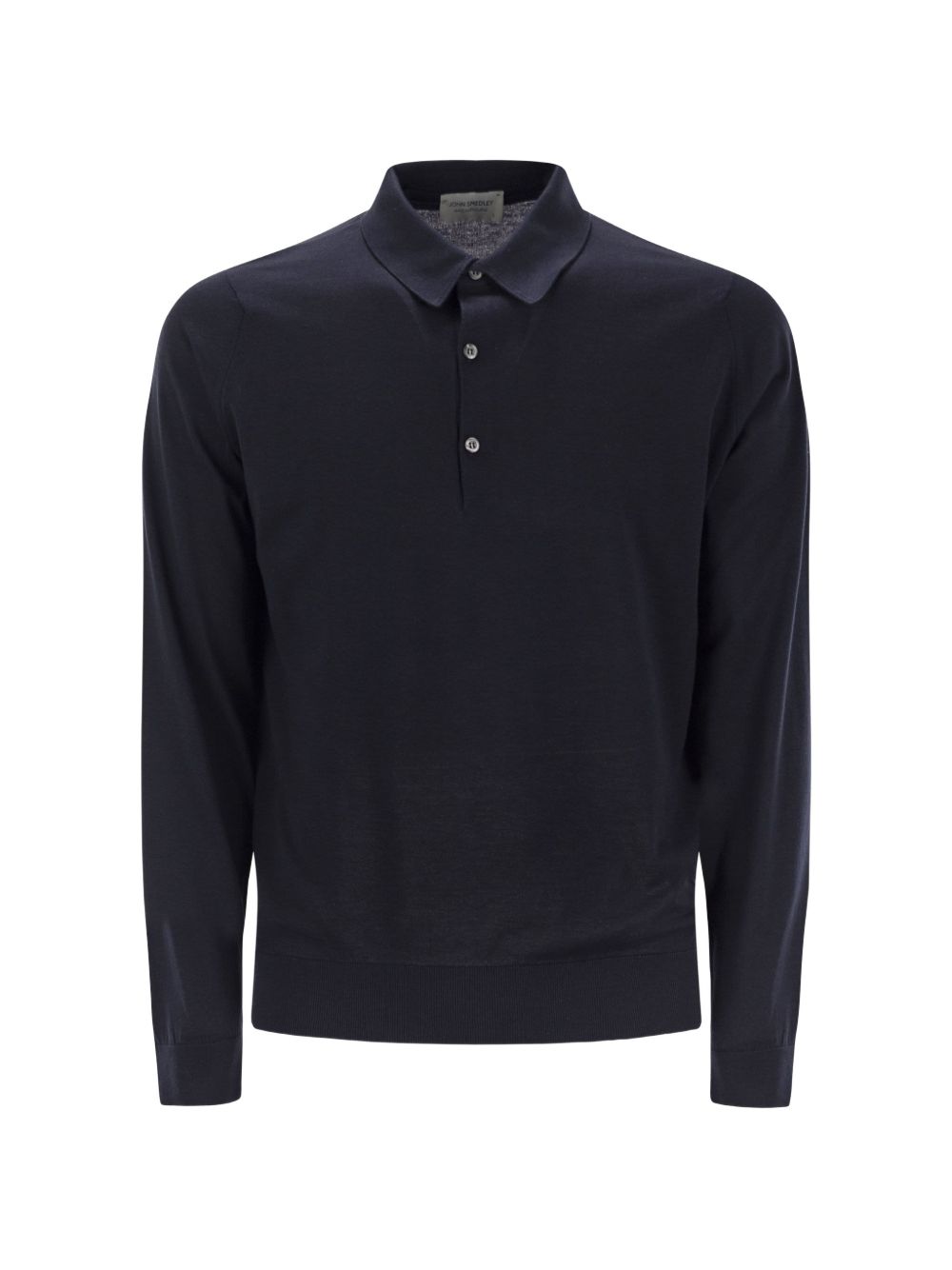 Polo Bradwell a maniche lunghe in blu John smedley - uomo 