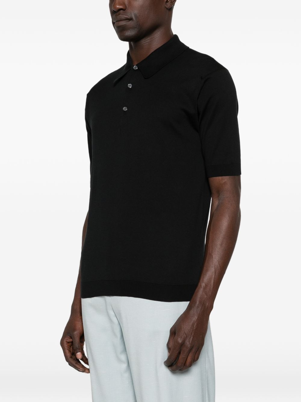 Polo ISIS in nero John smedley - uomo 