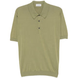 Polo a maniche corte in verde John smedley - uomo 