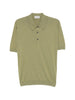 Polo a maniche corte in verde John smedley - uomo