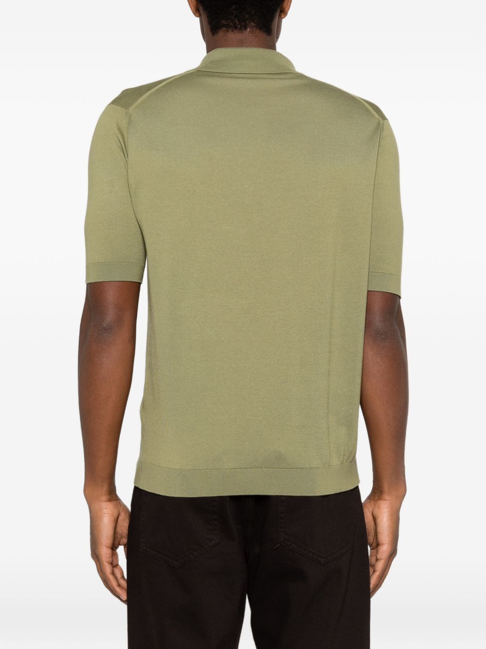 Polo a maniche corte in verde John smedley - uomo 