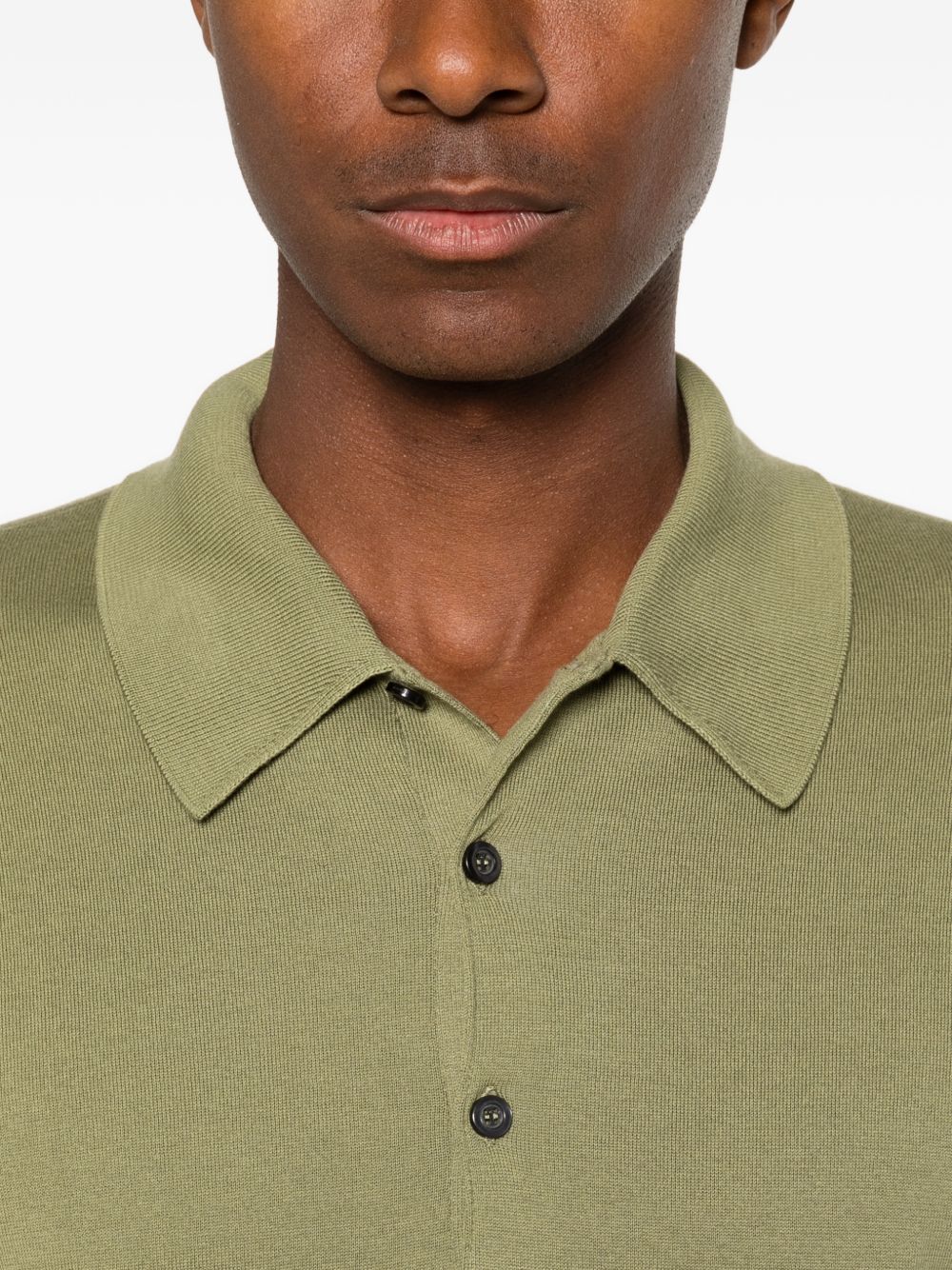 Polo a maniche corte in verde John smedley - uomo 