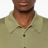 Polo a maniche corte in verde John smedley - uomo 