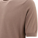 T-shirt in maglia kempton in beige John smedley - uomo 