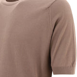 T-shirt in maglia kempton in beige John smedley - uomo 