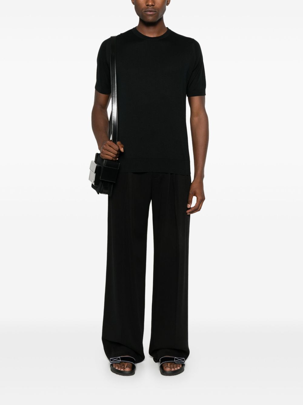 T-shirt Kempton in nero John smedley - uomo 