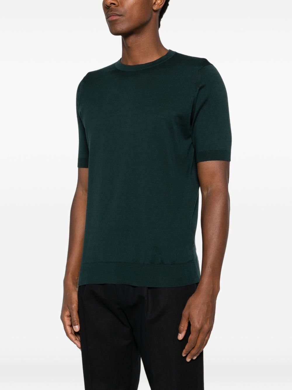 T-shirt Kempton in verde John smedley - uomo 