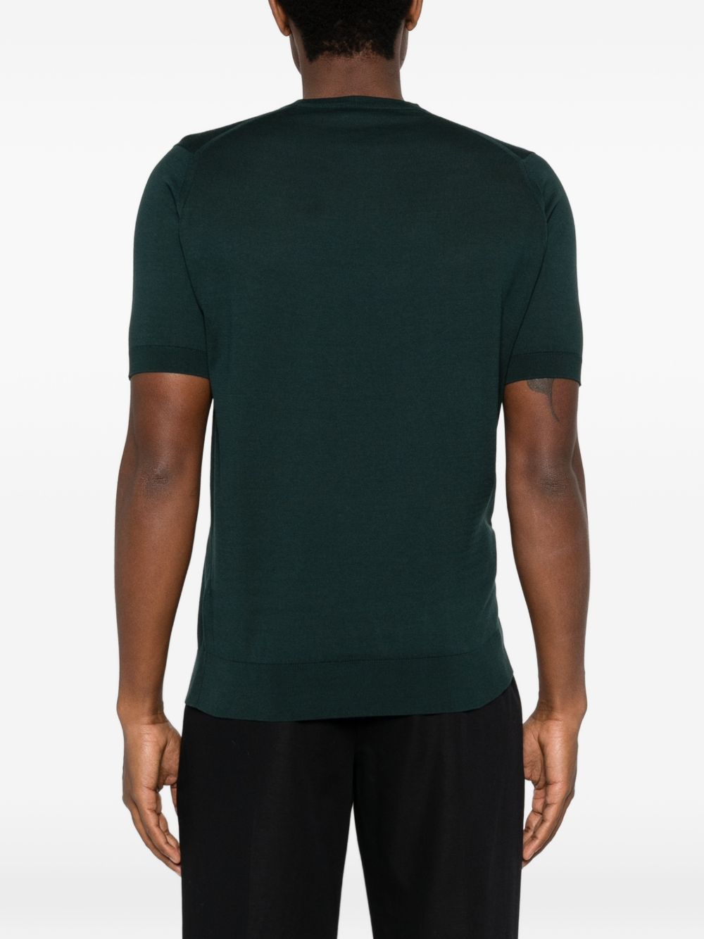 T-shirt Kempton in verde John smedley - uomo 