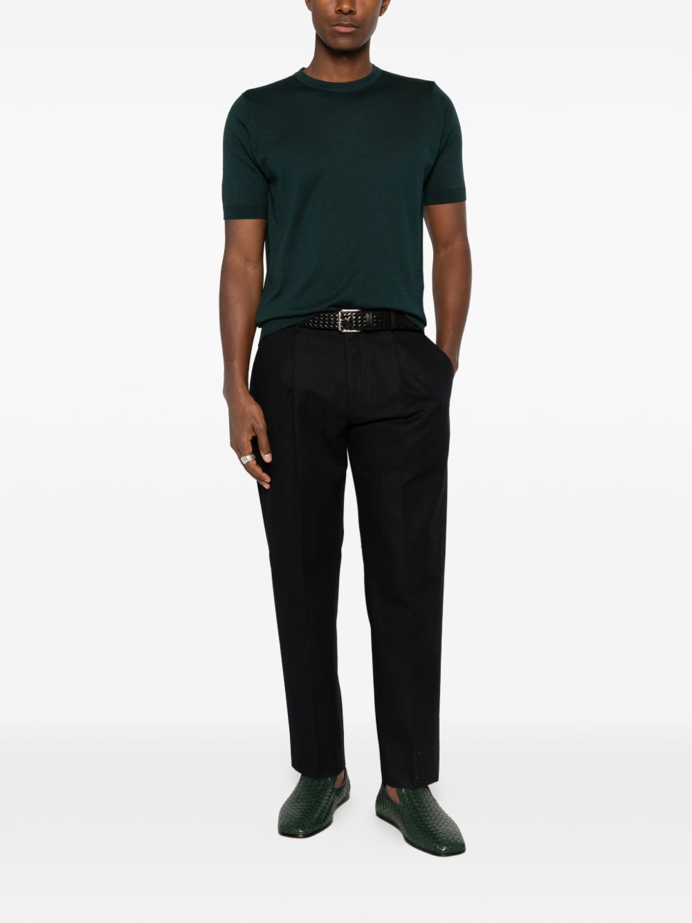 T-shirt Kempton in verde John smedley - uomo 