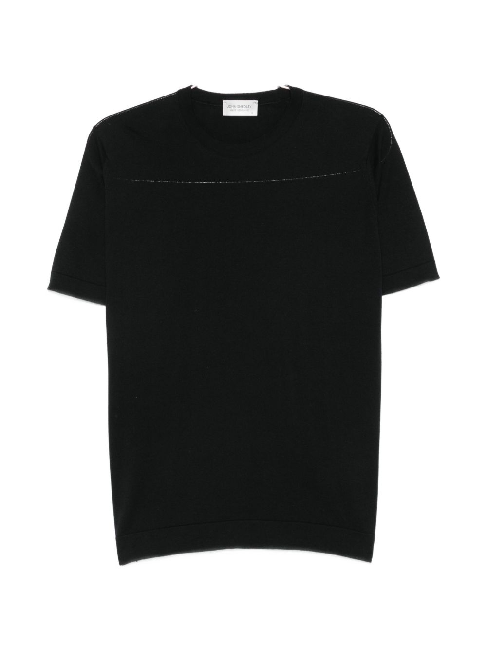 T-shirt girocollo in nero John smedley - uomo 