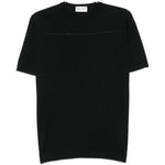 T-shirt girocollo in nero John smedley - uomo 