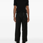 T-shirt girocollo in nero John smedley - uomo 