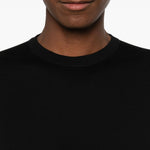 T-shirt girocollo in nero John smedley - uomo 