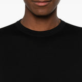 T-shirt girocollo in nero John smedley - uomo 