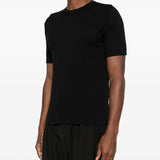 T-shirt girocollo in nero John smedley - uomo 