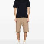 T-shirt girocollo in blu John smedley - uomo 
