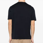 T-shirt girocollo in blu John smedley - uomo 