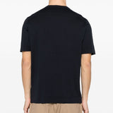 T-shirt girocollo in blu John smedley - uomo 