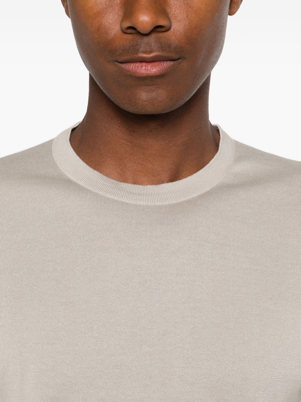 T-shirt girocollo in grigio John smedley - uomo 