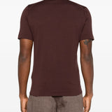 T-shirt lorca in maglia fine in marrone John smedley - uomo 