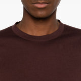 T-shirt lorca in maglia fine in marrone John smedley - uomo 