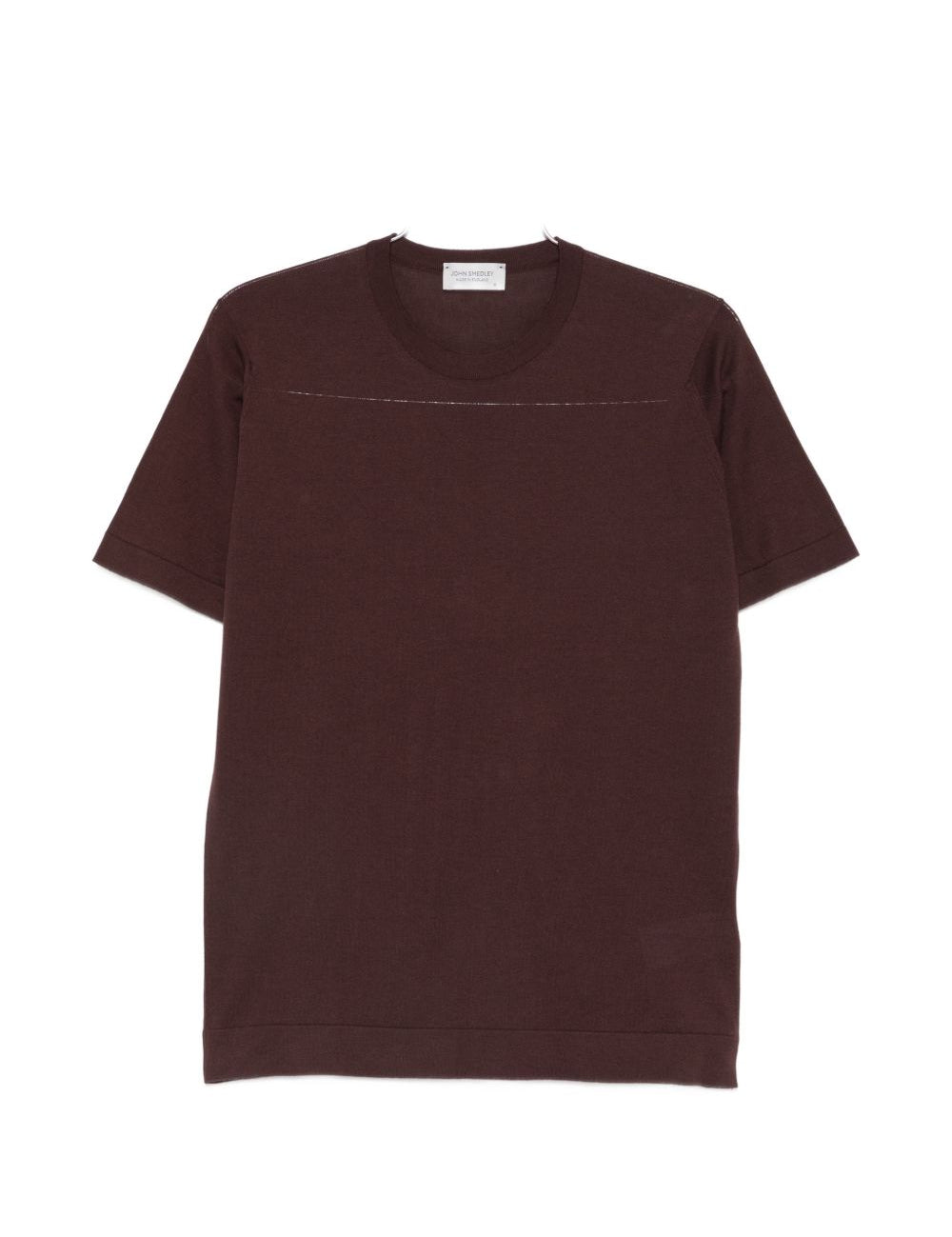 T-shirt lorca in maglia fine in marrone John smedley - uomo 