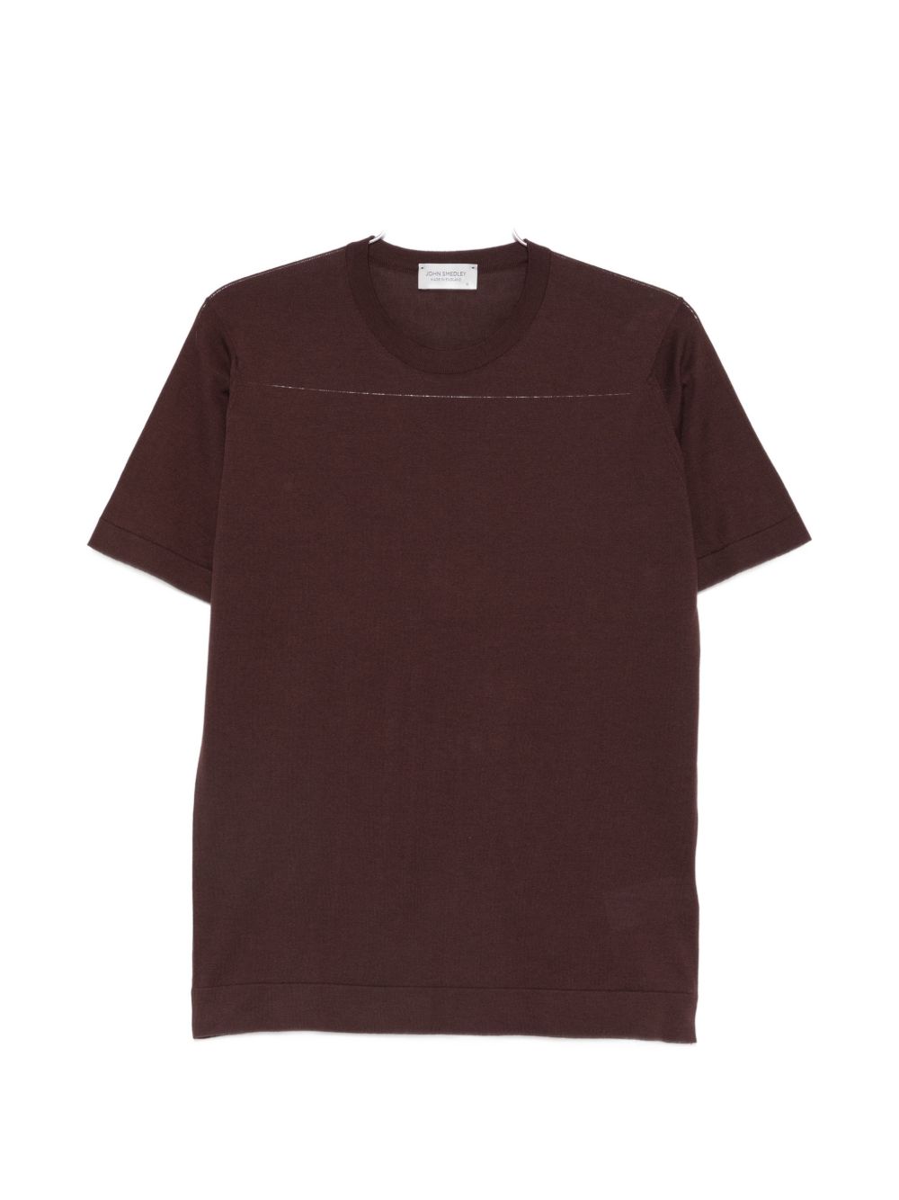 T-shirt lorca in maglia fine in marrone John smedley - uomo 