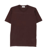 T-shirt lorca in maglia fine in marrone John smedley - uomo 
