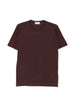 Men's John Smedley fine knit Lorca T-shirt in brown