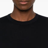 T-shirt in lavorazione pique con bordi a coste in blue John smedley - uomo 