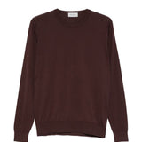 T-shirt a maniche lunghe rowland in marrone John smedley - uomo 