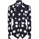 Blazer a pois in nero e bianco 