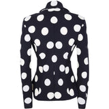 Blazer a pois in nero e bianco 
